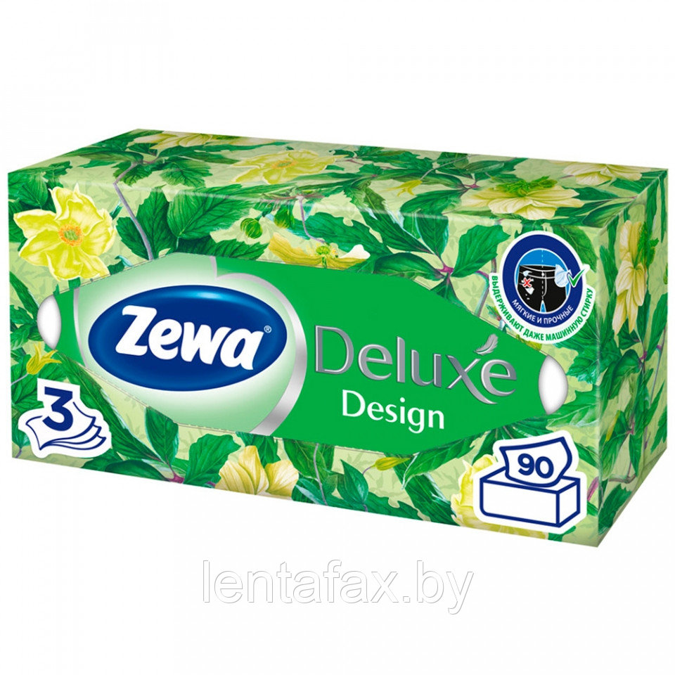 Салфетки косметические "Zewa Deluxe" 90 шт, ЦЕНА УКАЗАНА БЕЗ УЧЕТА НДС 20% - фото 3 - id-p124680220