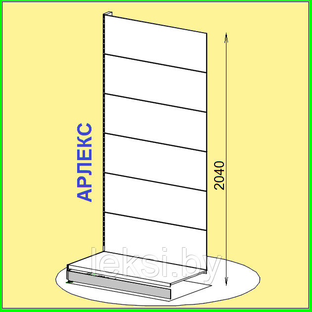 Стеллаж 2040х1000х580 (базовая полка) АРЛЕКС - фото 1 - id-p124691389
