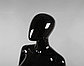 Манекен женский сидячий без лица, черный глянец FA-6B, фото 3