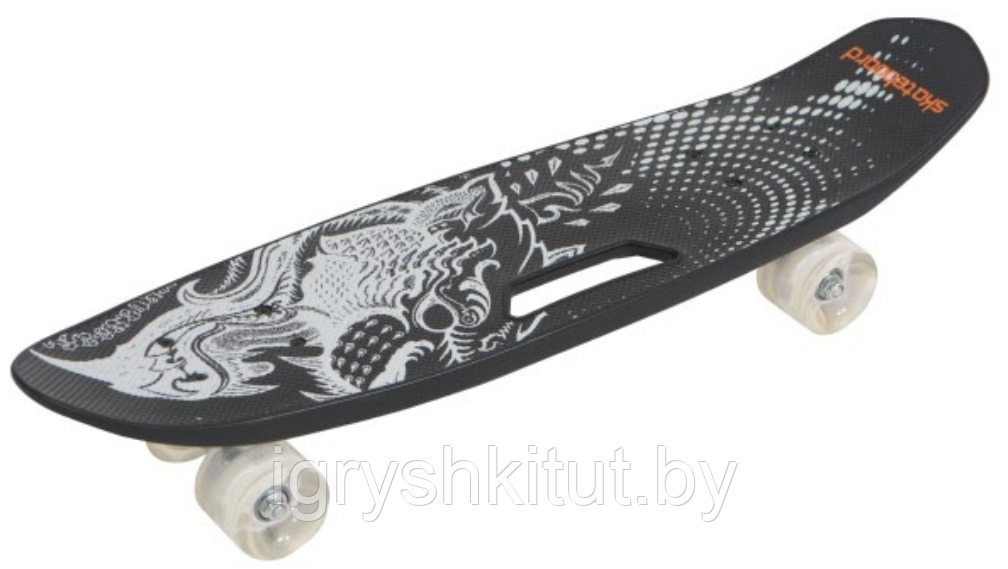 Скейтборд MicMax, чёрный с принтом, арт.JP-128B4 - фото 1 - id-p124729721