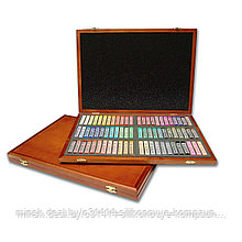 Набор пастели мягкой квадратной в деревянной коробке GALLERY Artists Soft, 72 цвета MGMPV72W