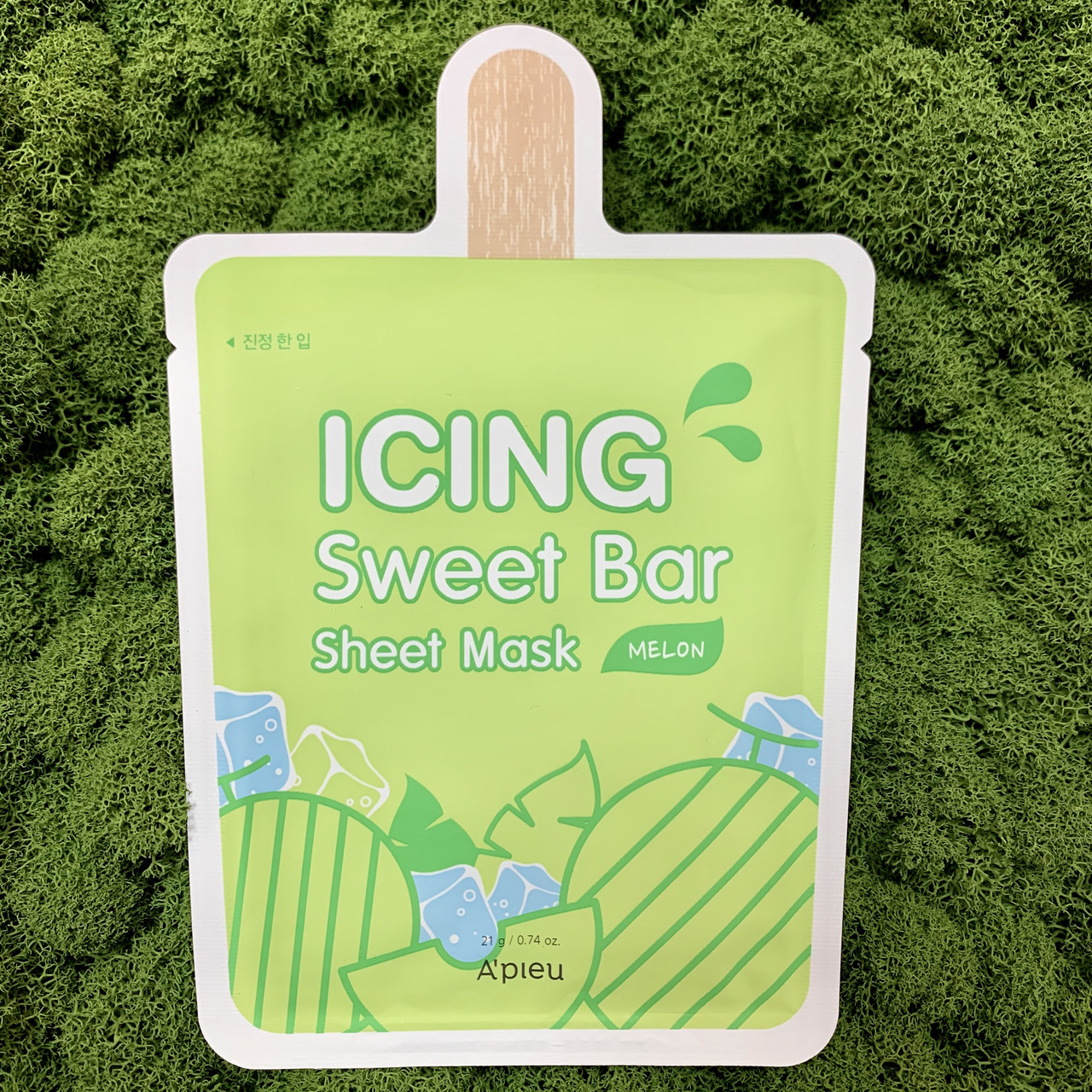 Тканевая маска для лица с экстрактом дыни увлажняющая A'pieu Icing Sweet Bar Sheet Mask Melon - фото 1 - id-p124768961