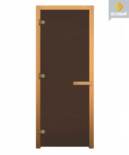Стеклянная дверь 1900х700 матовая бронза 8мм 3петли (Осина) - фото 2 - id-p91406589