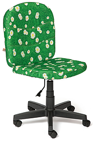 Кресло Tetchair STEP ткань, ромашки на зеленом