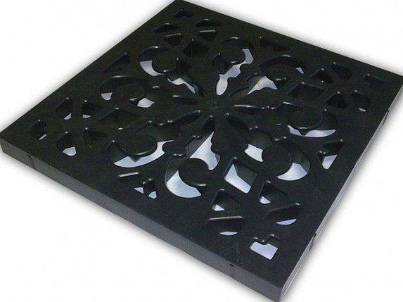 Решетка пластиковая декоративная к дождеприемнику (черный), РБ (ecoteck), фото 2