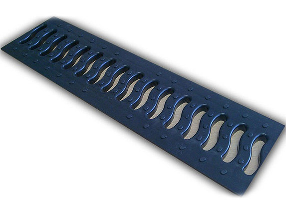 Решетка 100 пластиковая Волна (черный), РБ (ecoteck), фото 2