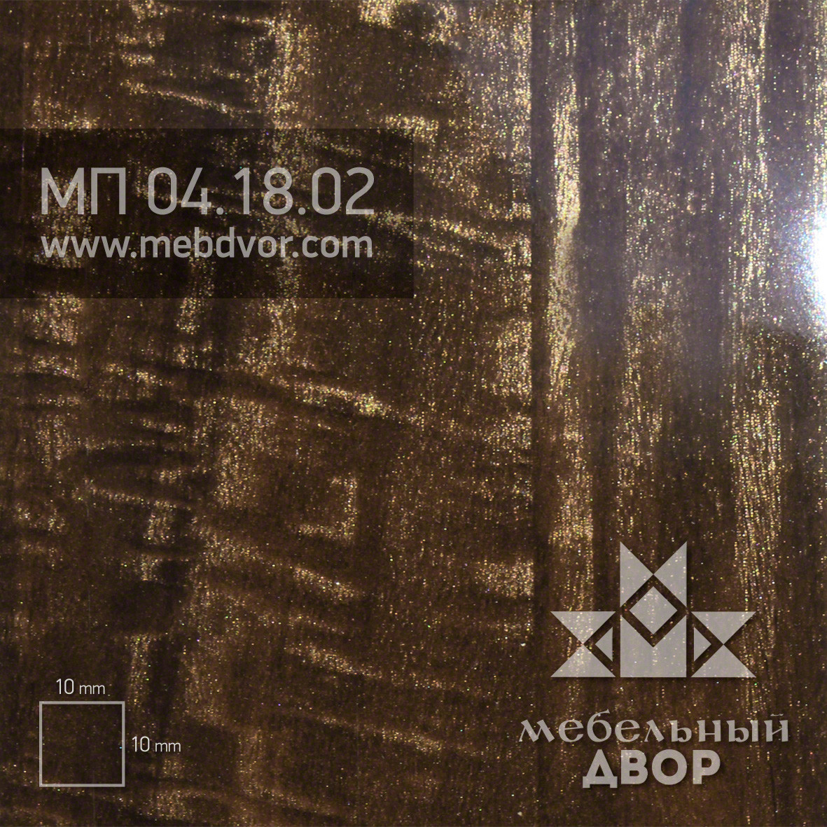 Фасад в пластике HPL МП 04.18.02 (дуб золотой глянец) радиусный, декоры кромки ABS глянцевое дерево, глянцевый - фото 1 - id-p124560052