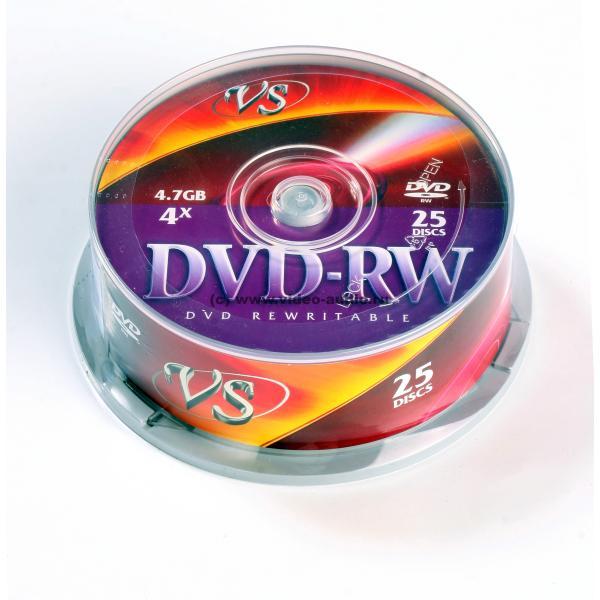 Диск VS DVD-RW 4,7 GB 4x CB/25