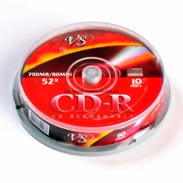 Диски VS CD-R 80 52x CB/10