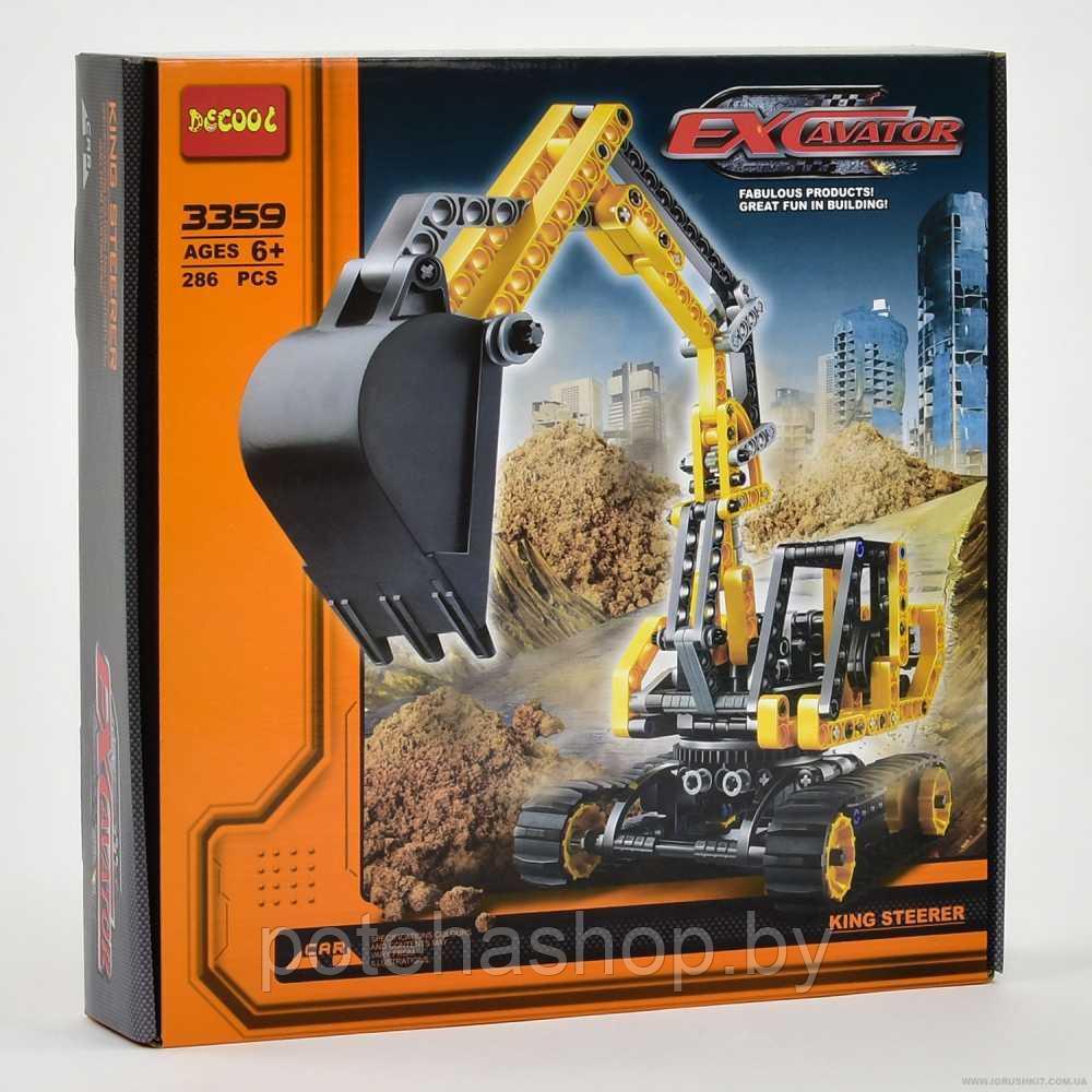 Конструктор Decool 3359 Экскаватор, 286 дет., серия Technic