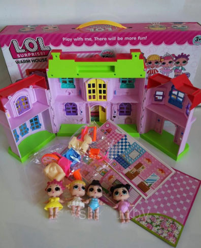 Большой домик LOL + 4 куклы и мебель 622A - фото 4 - id-p124827023