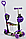 4110 Самокат Scooter 5 в 1 Божья коровка со СВЕТОМ, с ПОДНОЖКОЙ и родительской ручкой, принт ГРАФФИТИ, фото 7