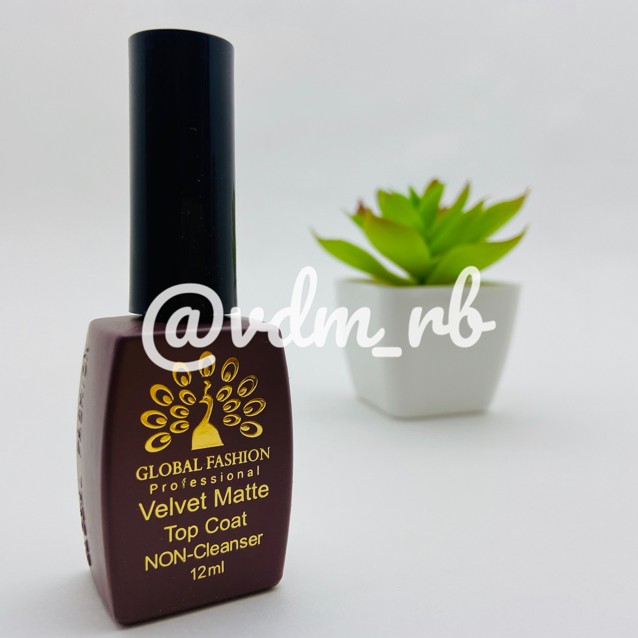 Global Fashion, верхнее покрытие с бархатным эффектом без липкого слоя (топ/финиш), Velvet Matte Top Coat, 12