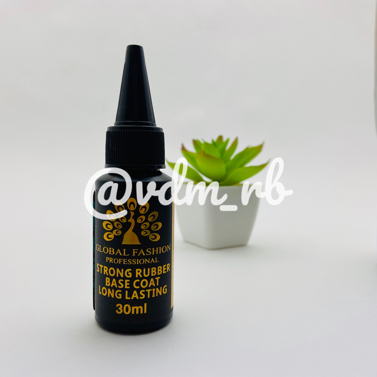 База для гель лака Global Fashion, STRONG rubber Long Lasting Base Coat 30 мл