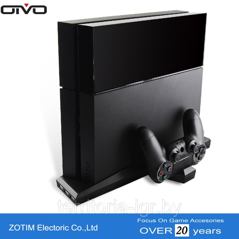 Охлаждающая подставка 7 в 1+Зарядная станция Dualshock 4 PS4&PS4 Slim (OIVO IV-P4001) - фото 3 - id-p124842502