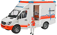 Игрушка Машинка Bruder скорая помощь Mercedes Sprinter с водителем 02536