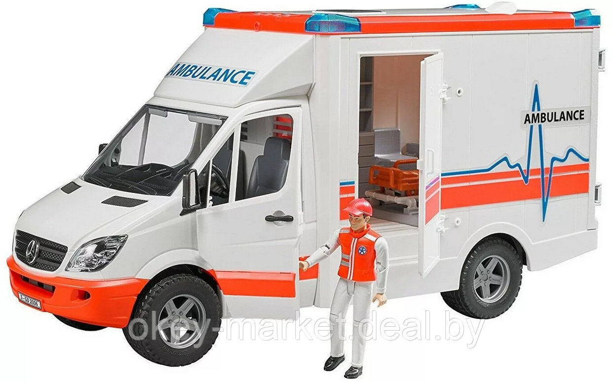 Игрушка Машинка Bruder скорая помощь Mercedes Sprinter с водителем 02536 - фото 1 - id-p69771646