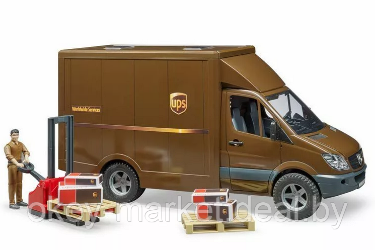 Игрушка Bruder Логистический фургон с погрузчиком Mercedes Benz Sprinter 02538 - фото 3 - id-p124844558