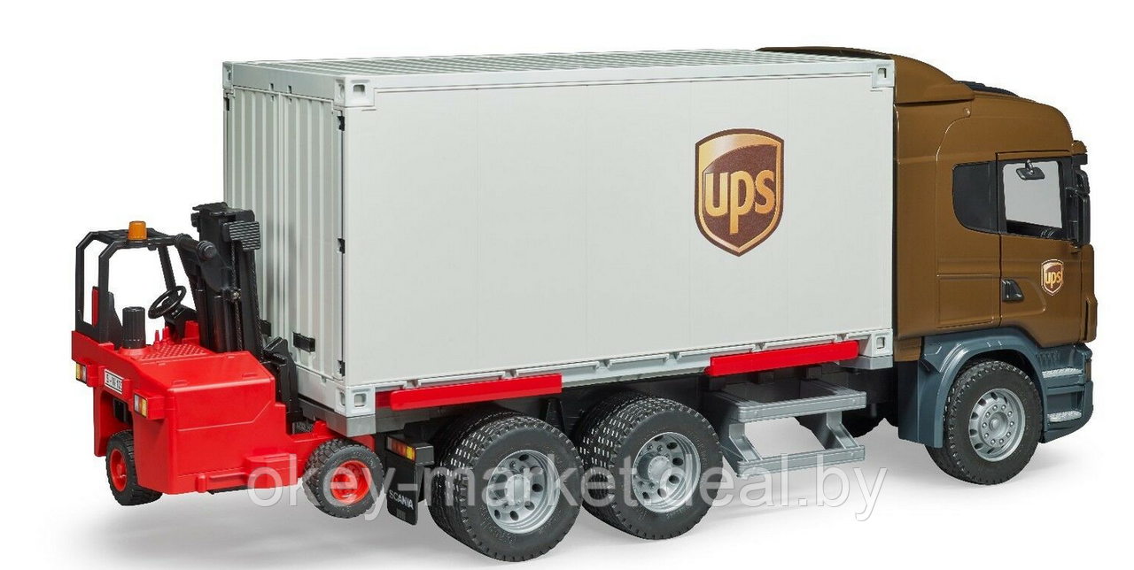 Игрушка Bruder Фургон UPS Scania с погрузчиком 03581 - фото 2 - id-p124844699