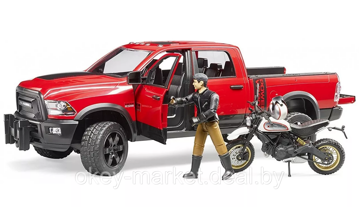 Игрушка Джип Dodge RAM 2500 с мотоциклом Ducati Bruder Брудер 02502 - фото 3 - id-p124848310