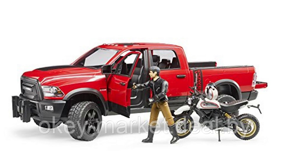 Игрушка Джип Dodge RAM 2500 с мотоциклом Ducati Bruder Брудер 02502 - фото 7 - id-p124848310