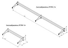 Снегозадержатель трубчатый для фальцевой кровли Optima RAL 8017 Шоколад 1м, фото 2