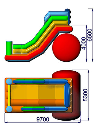Надувная горка "Радуга", фото 2