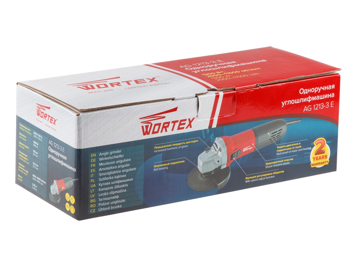 Одноручная углошлифмашина WORTEX AG 1213-3 E в кор. - фото 8 - id-p124859880