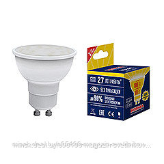 LED-JCDR-10W/WW/GU10/NR Лампа светодиодная : Форма "JCDR", матовая. Серия Norma. Теплый белый свет (3000K).