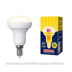 LED-R50-7W/NW/E14/FR/NR Лампа светодиодная : Форма "Рефлектор", матовая. Серия Norma. Белый свет (4000K).