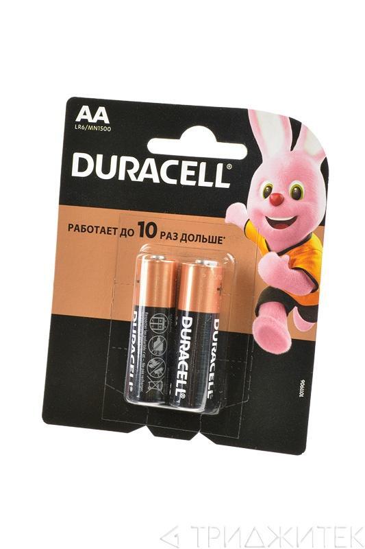 Батарейка (элемент питания) Duracell LR6 BL2, 1 штука