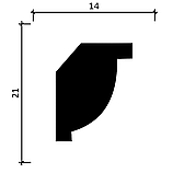 DD09 Карниз  (21x14x2000мм), фото 2
