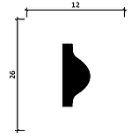 DD10 Молдинг (26x12x2000мм), фото 4