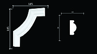 C1-157A Декоративный уголок гладкий (145х145х13мм.)