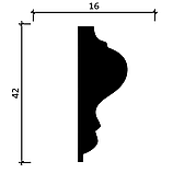 DD301 Молдинг (42x16x2000мм), фото 4