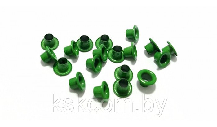 Люверсы Зеленые D=4 мм (1000шт/уп) - фото 1 - id-p124937888