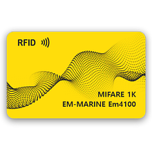 Пластиковая RFID-карта комбинированная  Mifare 1K + Em-Marine EM4100 с печать.