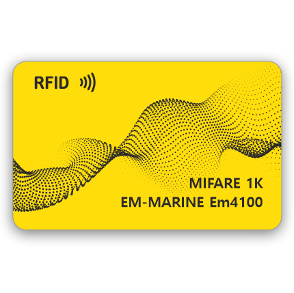 Пластиковая RFID-карта комбинированная Mifare 1K + Em-Marine EM4100 с печать. - фото 1 - id-p124724643