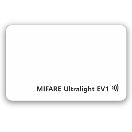 Белая RFID-карта Mifare Ultralight EV1 (4/7 byte UID)