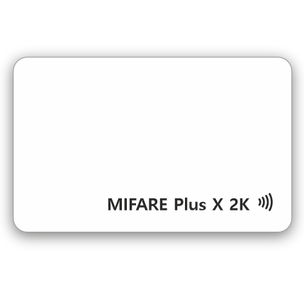 Белая RFID-карта Mifare Plus X 2K (4/7 byte UID)