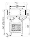 Холодильная промо витрина PI07 VM 0,7-2 9006 ODA POLUS (Полюс) (0…+4), фото 2