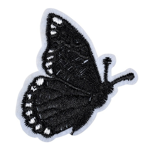 Термоаппликация Бабочка 4,5*6,5 см, чёрная
