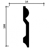 DD137 Плинтус широкий  (100x14x2000мм), фото 3