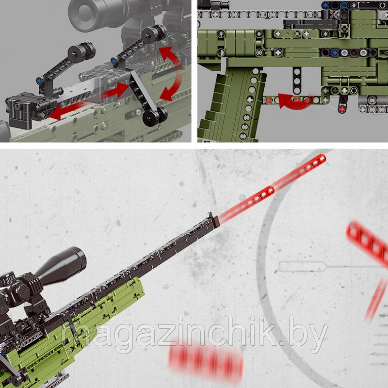 Конструктор Снайперская винтовка Оружие, 1491 дет., 24002, аналог LEGO - фото 5 - id-p124989041