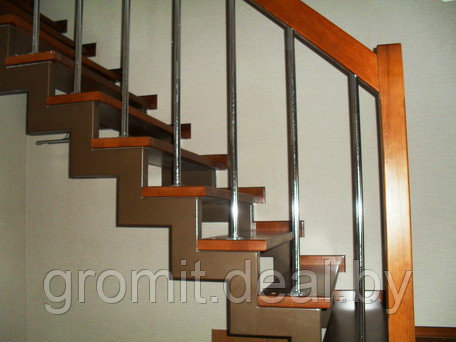 Лестница на металлическом каркасе - фото 4 - id-p8231719