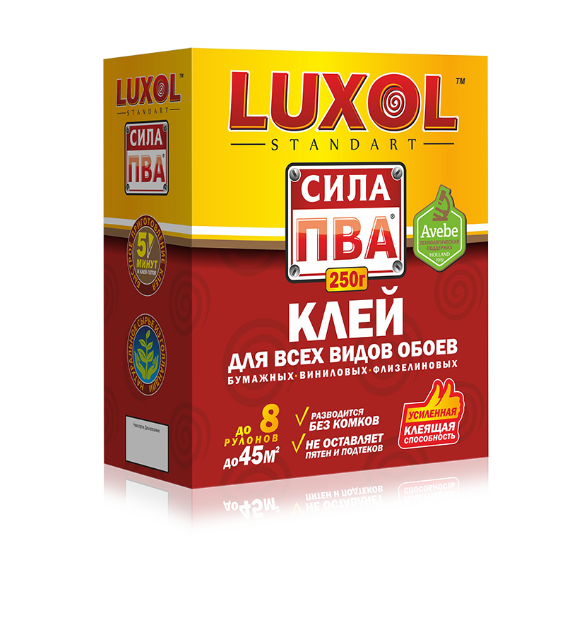 Клей обойный «LUXOL сила ПВА» (Standart), 250 г