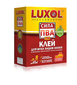 Клей обойный «LUXOL сила ПВА» (Standart), 250 г