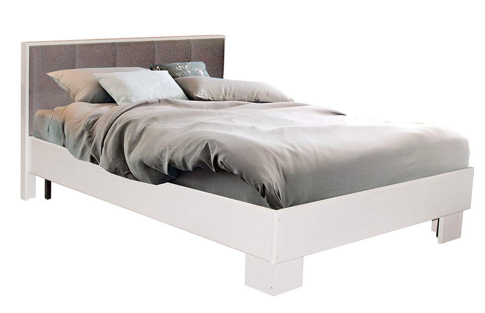 Кровать 1400 Слип ( Белый полупрозрачный / Классик светло - серый) фабрика МебельГрад