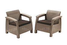 Комплект мебели Corfu duo (2 кресла), капучино