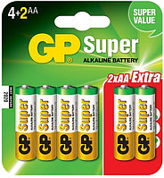Батарейка GP Super LR6/24A 6BP (4+2)